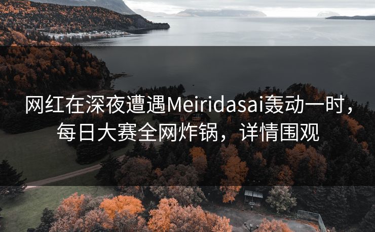 网红在深夜遭遇Meiridasai轰动一时，每日大赛全网炸锅，详情围观